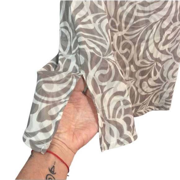 INC International Concepts Embellished Sheer Nylon Tunic Top Size Medium - Picture 7 of 7